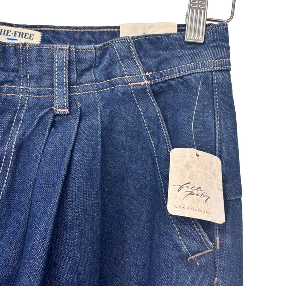 NWT Free People Eqinox wide leg denim Trousers baggy jean pants Size 28 - Picture 6 of 14